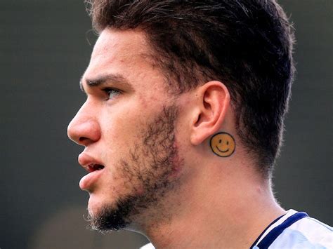 Marca English;. . Ederson neck tattoo